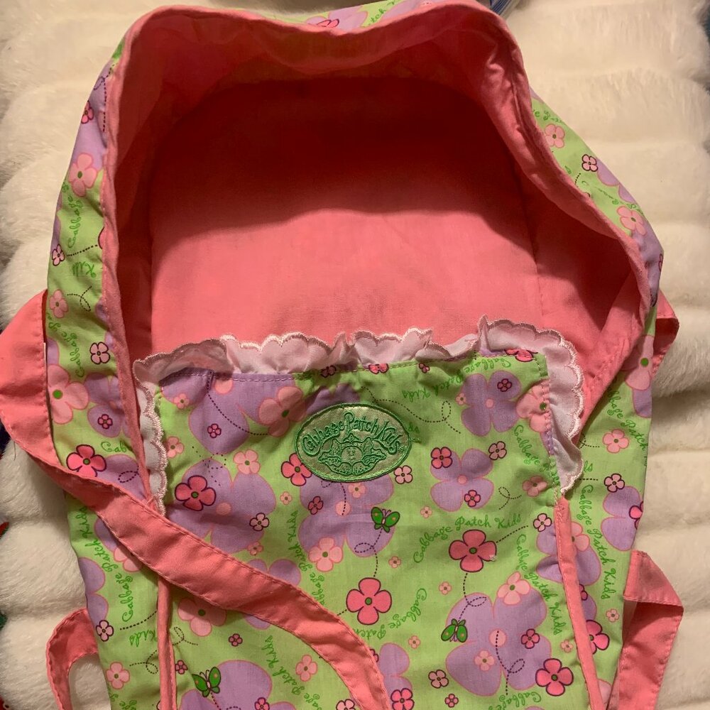 Vintage Cabbage Patch Kids Doll Carrier and Blanket
